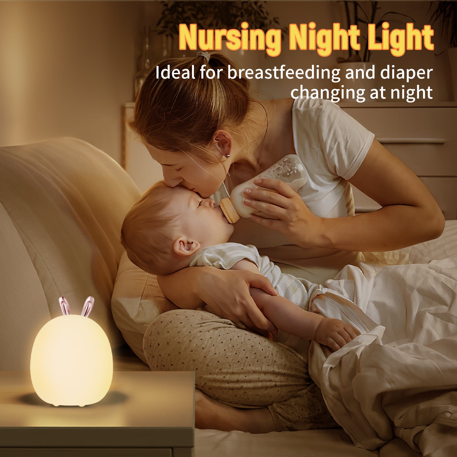 Baby Feeding, Adjustable, Creative, Rabbit, Elk Light, Silicone Light, Touch Light, Clap Light, Small Electric Light, Ambient Light, Night Light